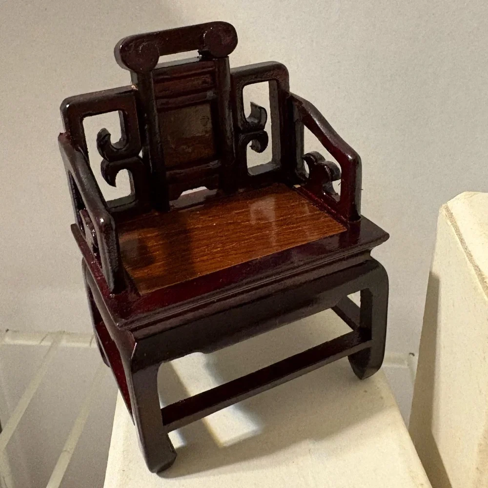 Concord Museum Miniature‎ Wooden Mandarin Asian Chair Dollhouse scale